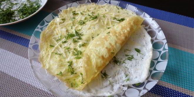 Рецепт полосатой яичницы