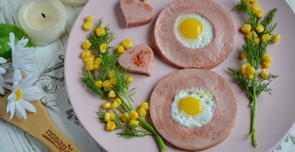 Рецепт полосатую яичницу