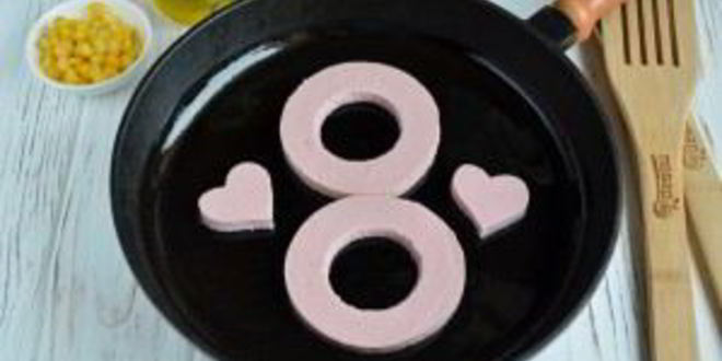 Рецепт яичницы с 8 марты