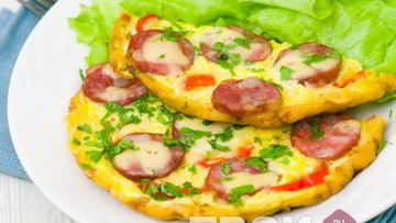 Рецепт Яичницы с колбасой и сладким перцем