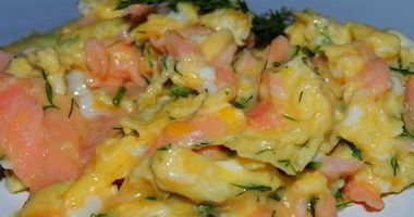 Рецепт Яичницы с семгой