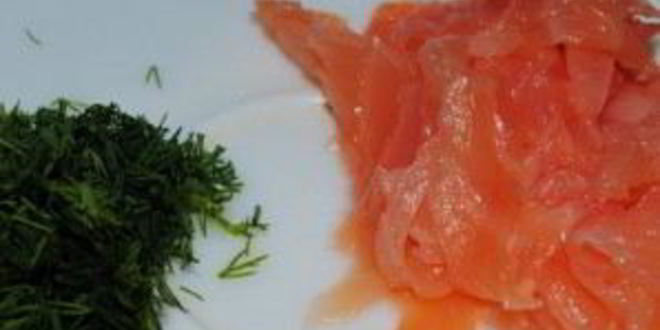 Рецепт яичницы с семгой