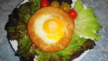 Рецепт Яичницы Смак в ломтике хлеба