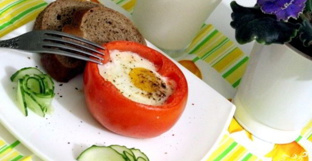 Рецепт яичницу со шпинатом и грибами в духовке