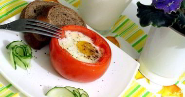 Рецепт Яичницы в помидорах в духовке
