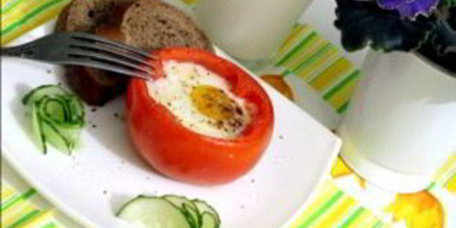 Рецепт яичницы в помидорах в духовке
