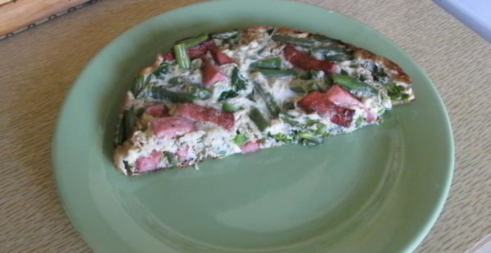 Рецепт яичницу по-дачному с грибами и мясом