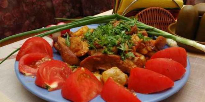 Рецепт яиц бычьи жареные с гарниром