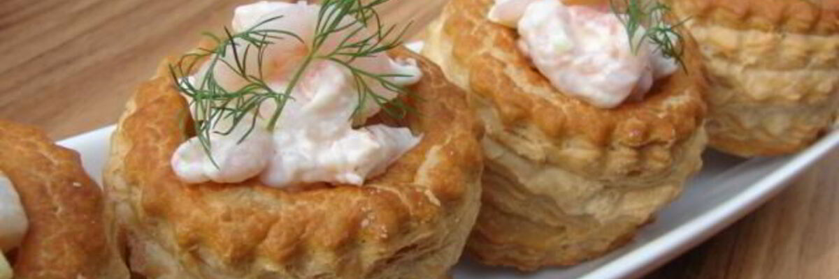 Рецепт Закуски Королевские волованы