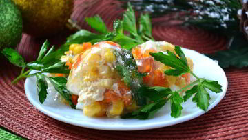 Рецепт Овощного заливного в яичной скорлупе