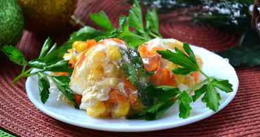 Рецепт Овощного заливного в яичной скорлупе