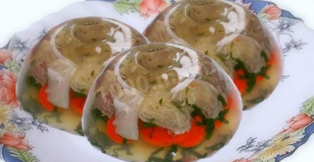 Рецепт заливное из белых грибов