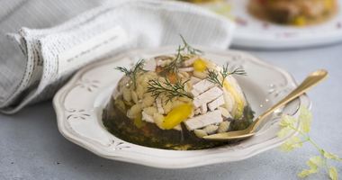 Рецепт Заливного из курицы и пасты