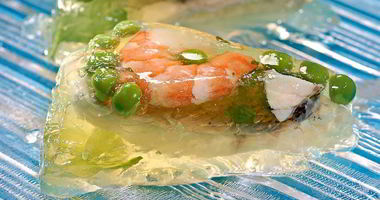 Рецепт Заливного из судака с креветками