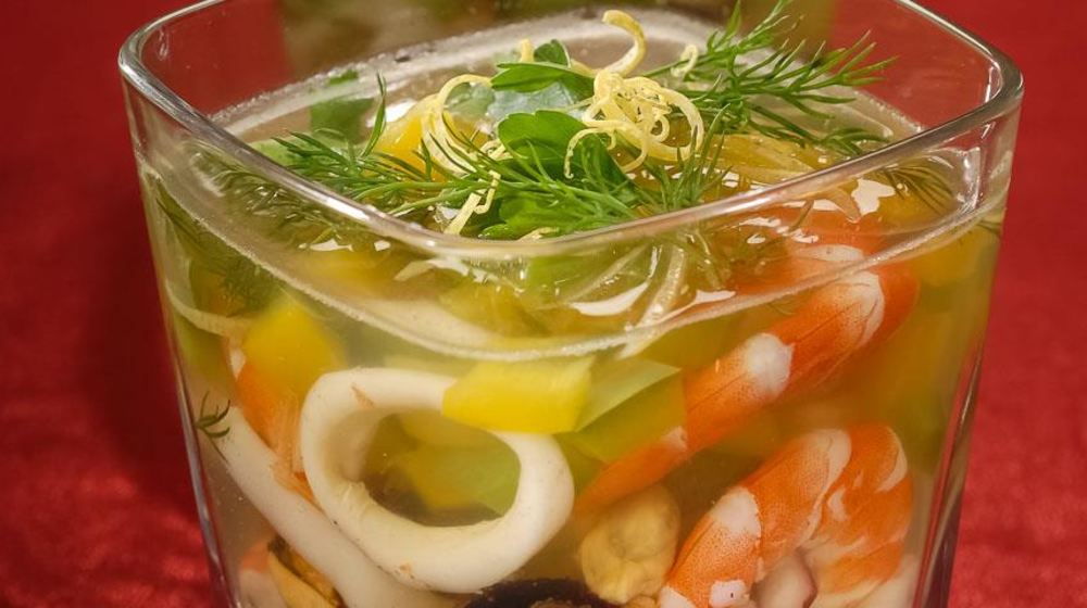 Как приготовить заливное морское дно