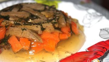 Рецепт Заливного с говяжьей печенкой