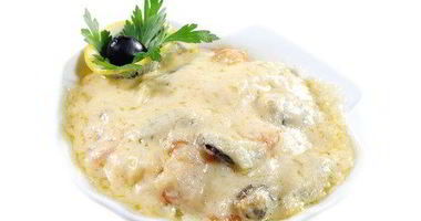 Рецепт Морского жюльена из креветок и мидий