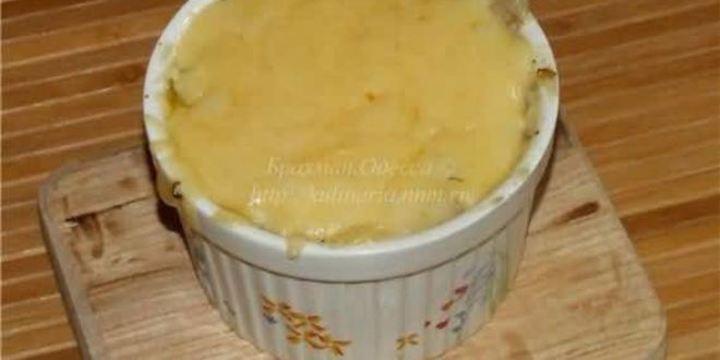 Рецепт жульена с мидиями и креветками