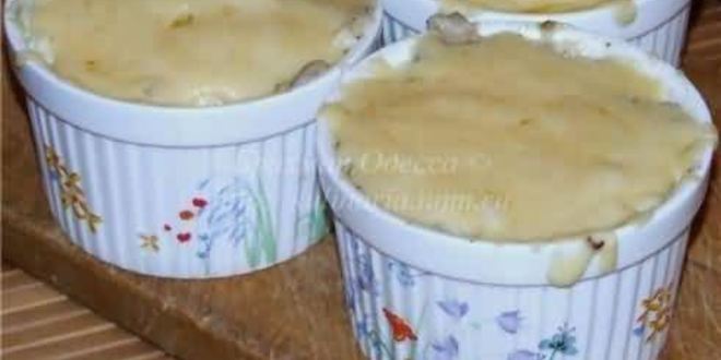 Рецепт жульена с мидиями и креветками