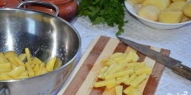 Рецепт жульена со свининой и картошкой