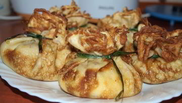 Рецепт Жульена в блинных мешочках