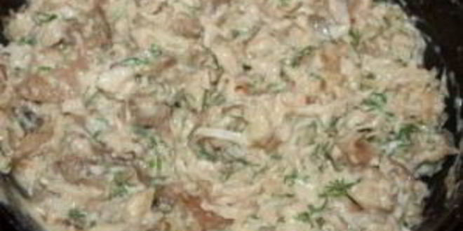 Рецепт жульена в блинных мешочках