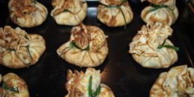 Рецепт жульена в блинных мешочках